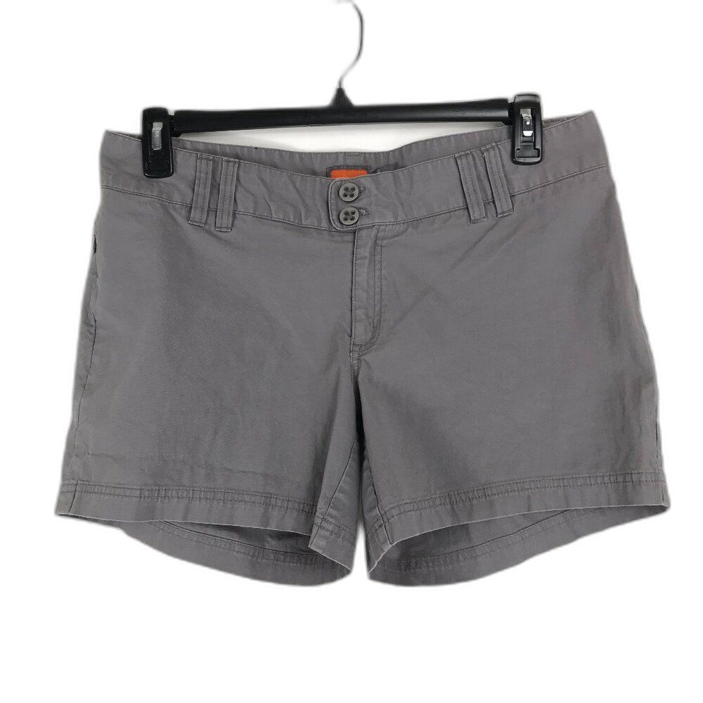 Merrell 5" Mid-Rise Hiking Shorts Women's Size 12 Gray Stretch Pockets Outdoor